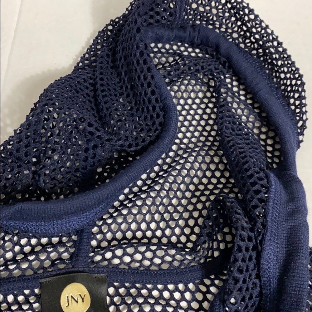 JNY-JONES NEW YORK FISHNET HOODIE TOP - Picture 5 of 7